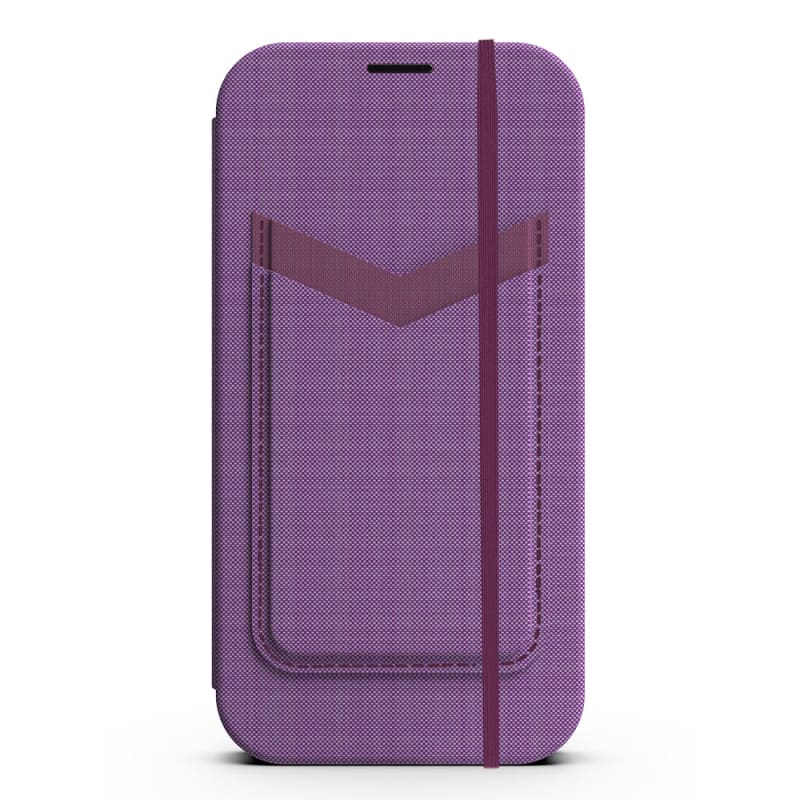 EFM Miami Leather Wallet Case Armour with D3O For iPhone 13 Pro Max (6.7") - Violet