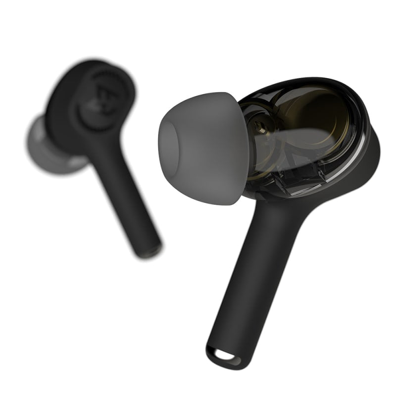 EFM TWS Atlanta Earbuds With Dual Drivers and Wireless Charging - Black