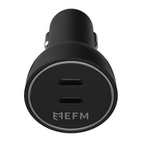 Thumbnail for EFM 60W Dual Port Car Charger with Power Delivery and PPS - Black