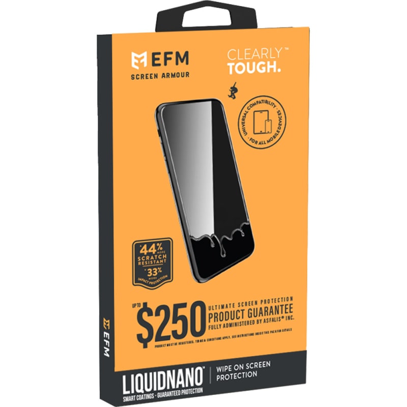 EFM LiquidNano Wipe On Screen Armour Universal compatibility with Smartphones & Tablets