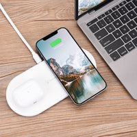 Thumbnail for Bonelk USB-C Dual Wireless Fast Charge Qi Pad - White