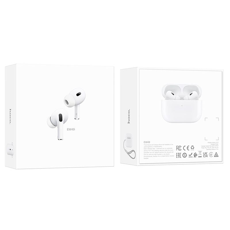 Hoco EW49 aSeries Pro 2 Pop up Window True Wireless Earphones - White