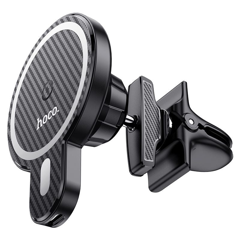 Hoco CA85 15W Magnetic Wireless Charger Air Vent Car Holder - Black