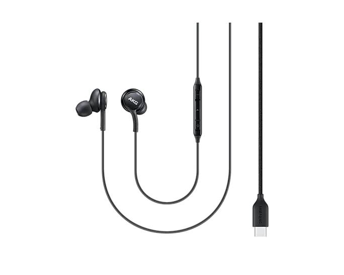 Samsung AKG Type-C In-Ear Earphones - Black (S22|S20|S21|Note 20| Ultra|Samsung USB-C phones)