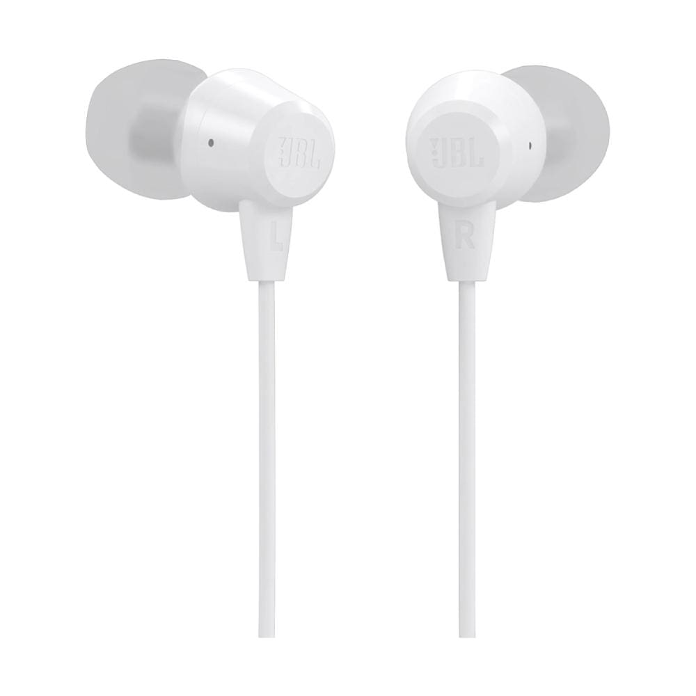 JBL C50HI Ultra Lightweight In-Ear Headphones - White - Accessories
