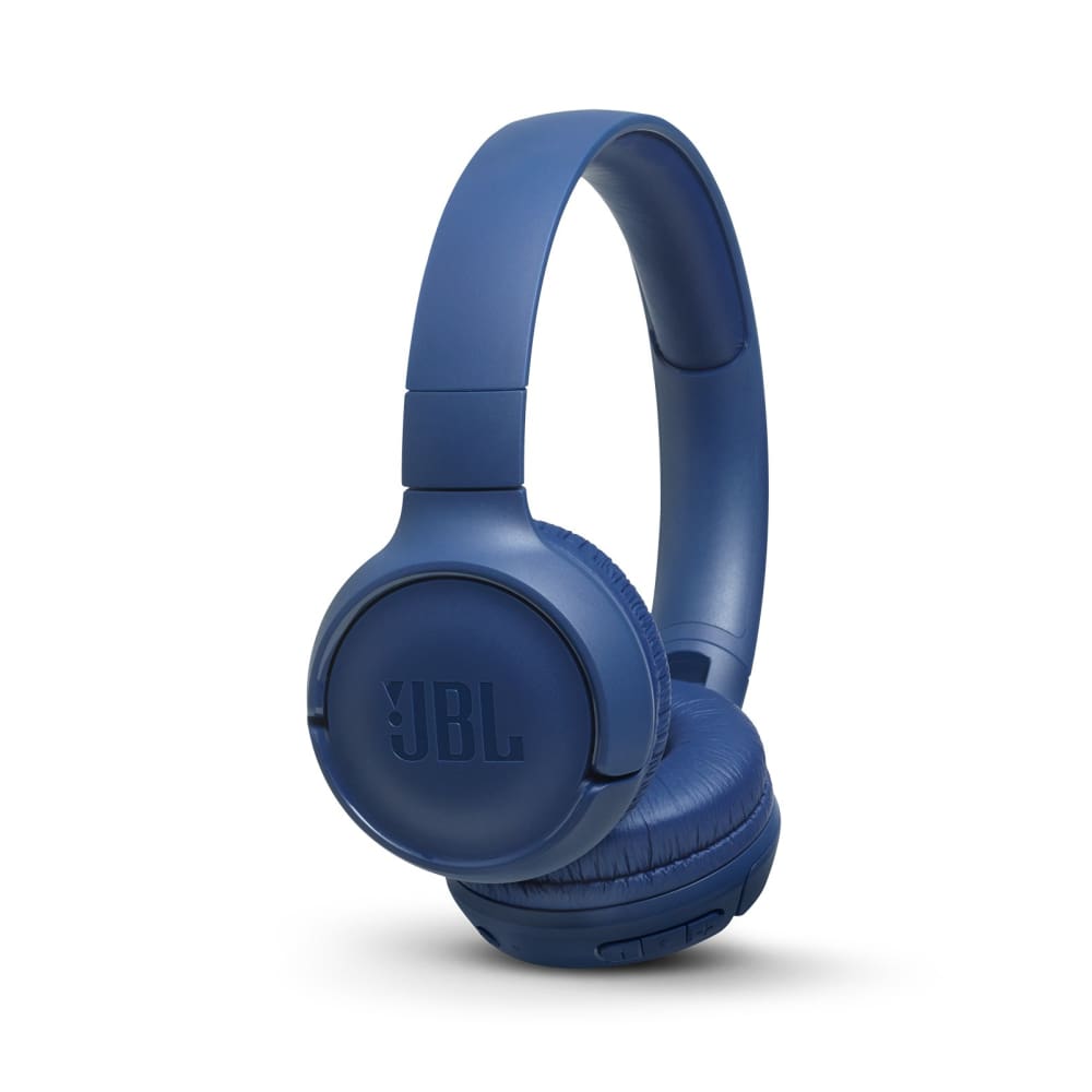 JBL T500 Wireless Bluetooth On Ear Headphones - Blue - Audio