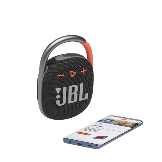 JBL Clip 4 Ultra-portable Waterproof Speaker - Black / Orange