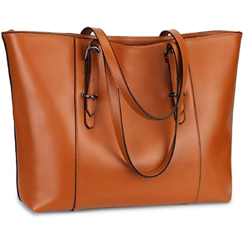 Leather United Tote Bag -TAN (Genuine Leather) - Accessories