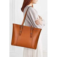 Thumbnail for Leather United Tote Bag -TAN (Genuine Leather) - Accessories