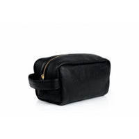 Thumbnail for Leather United Unisex Dopp Toiletry Kit Bag - Black (Genuine Leather)