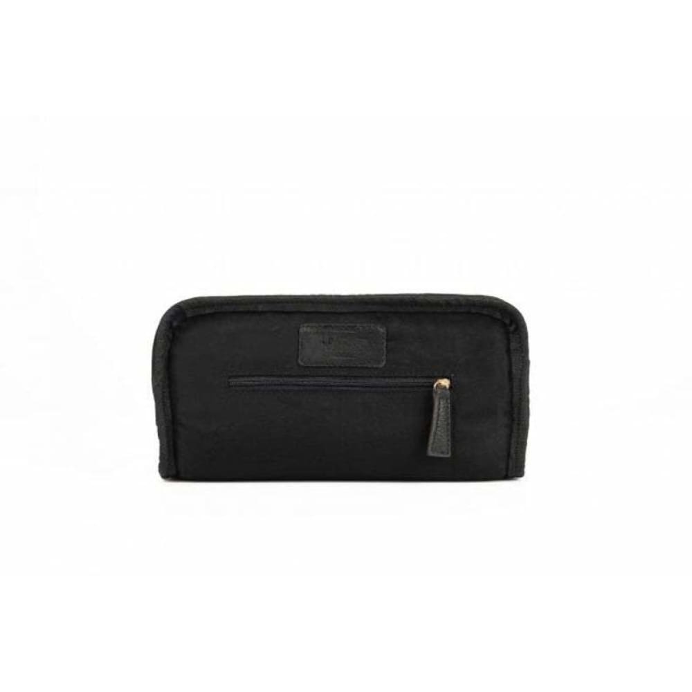 Leather United Unisex Dopp Toiletry Kit Bag - Black (Genuine Leather)