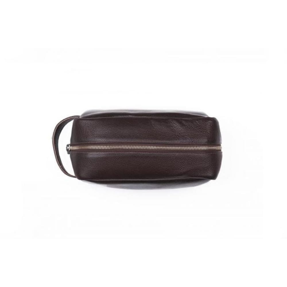 Leather United Unisex Dopp Kit - Brown (Genuine Leather) - Accessories