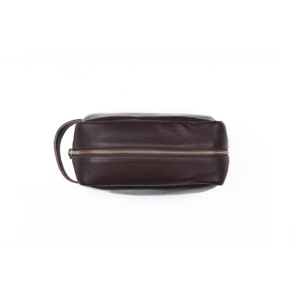 Leather United Unisex Dopp Kit - Brown (Genuine Leather) - Accessories