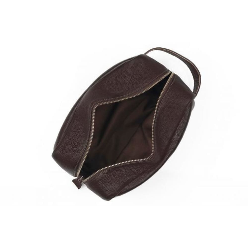 Leather United Unisex Dopp Kit - Brown (Genuine Leather) - Accessories