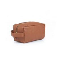 Thumbnail for Leather United Unisex Dopp Kit - Tan (Genuine Leather) - Accessories