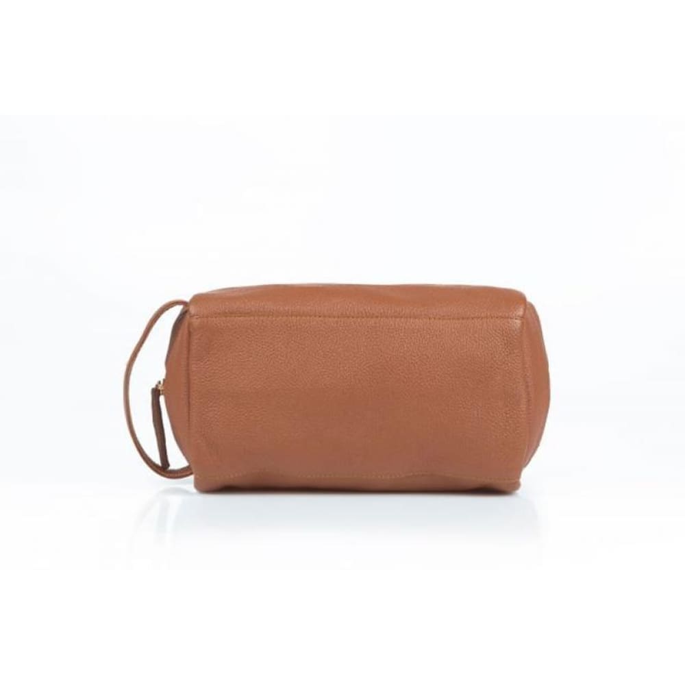 Leather United Unisex Dopp Kit - Tan (Genuine Leather) - Accessories