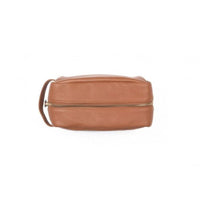 Thumbnail for Leather United Unisex Dopp Kit - Tan (Genuine Leather) - Accessories