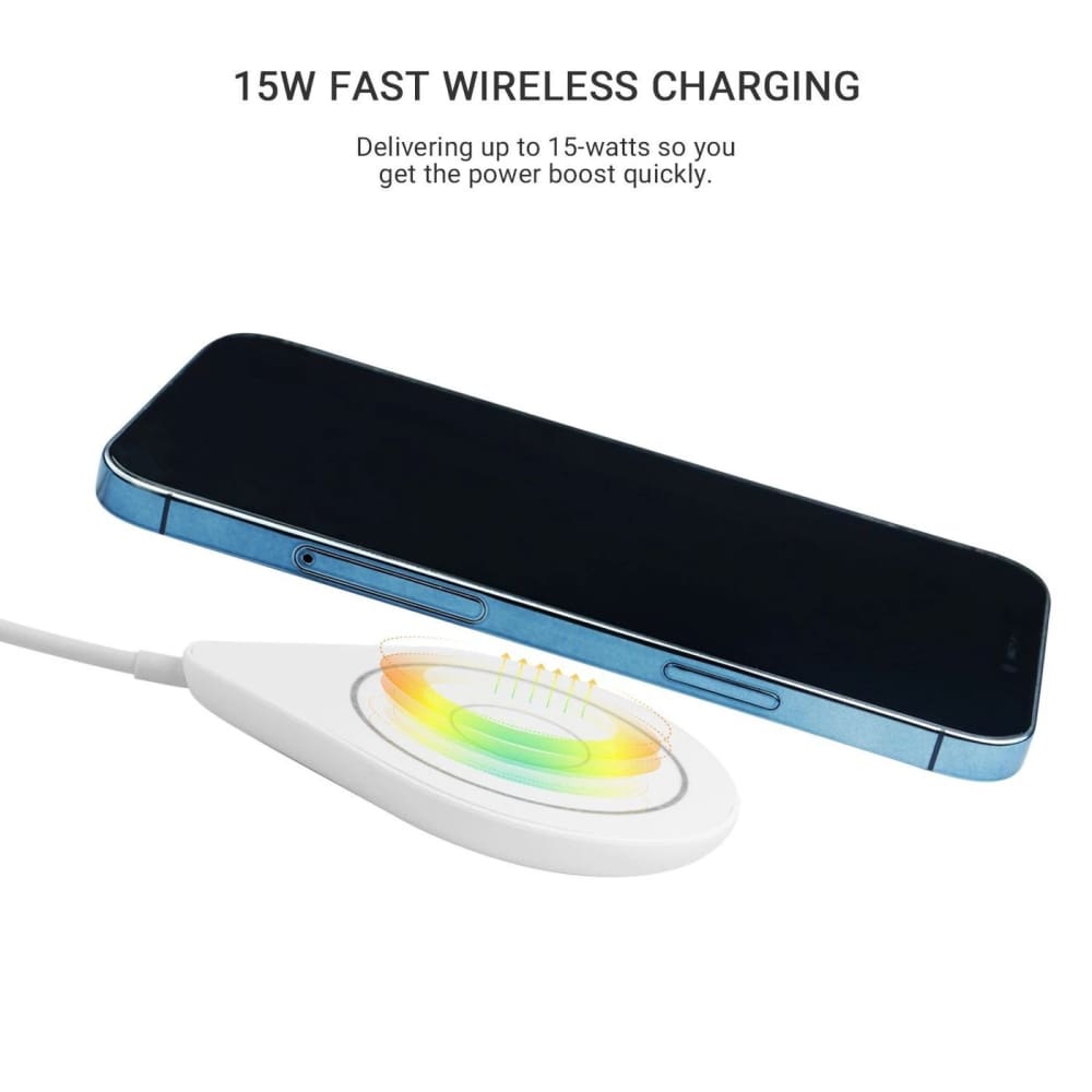 MAG-C Magnetic Wireless Charger 15W Fast Charging - White - Accessories