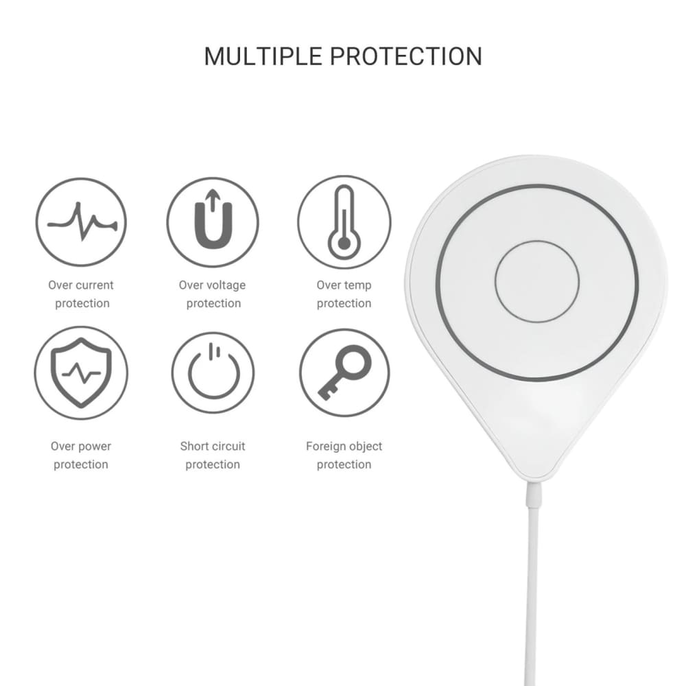 MAG-C Magnetic Wireless Charger 15W Fast Charging - White - Accessories