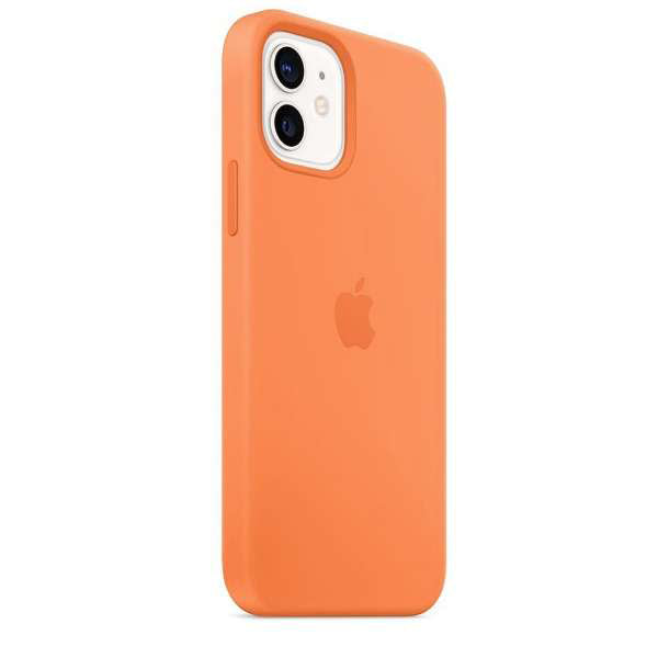 Apple Silicone Case with MagSafe for iPhone 12 | 12 Pro - Orange Kumquat