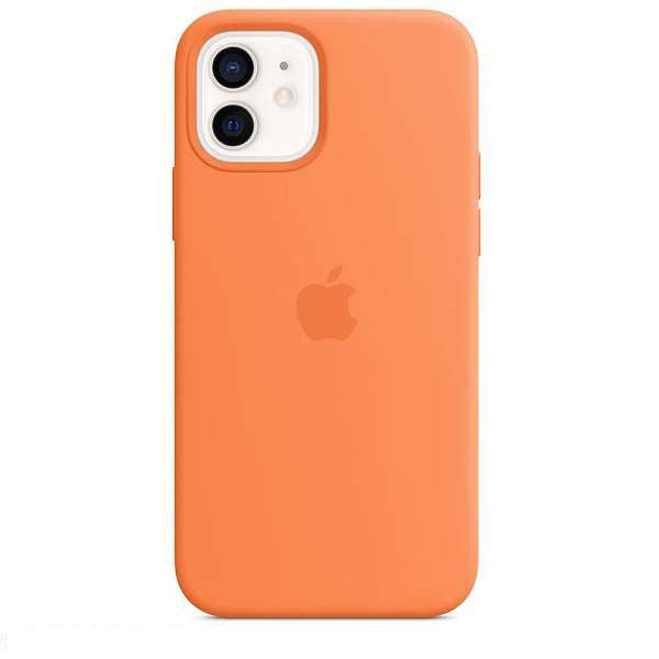 Apple Silicone Case with MagSafe for iPhone 12 | 12 Pro - Orange Kumquat