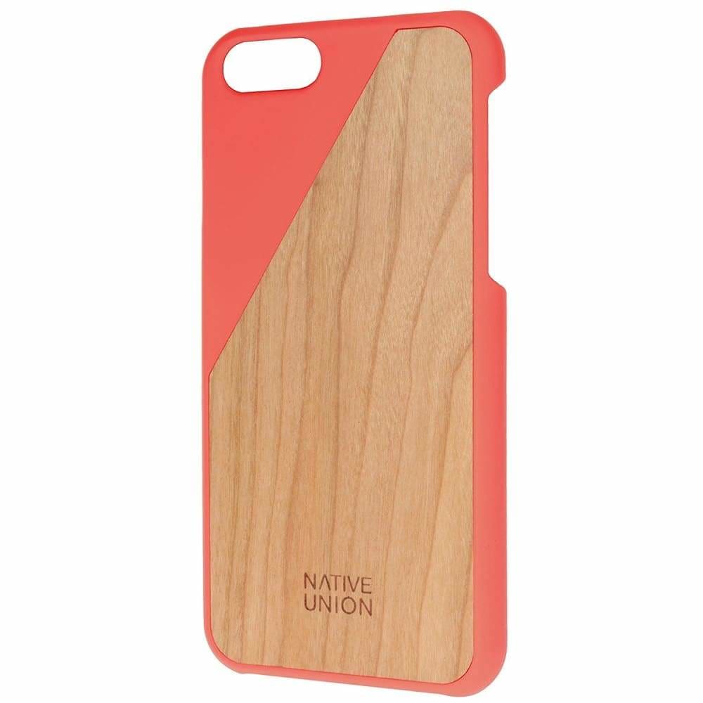 Native Union Clic Wooden Case for iPhone 6/6s/7/8 - Coral - Accessories