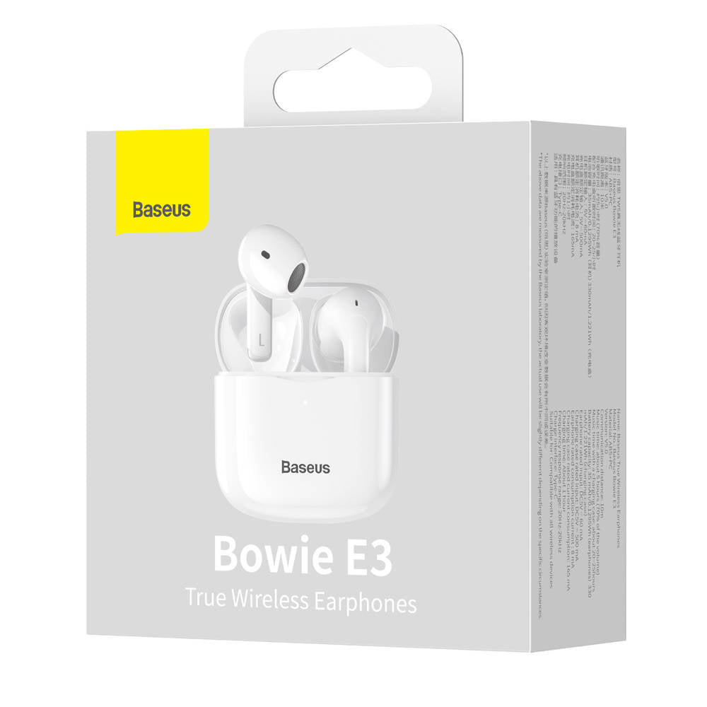 Baseus Bowie E3 True Wireless Headphones - White