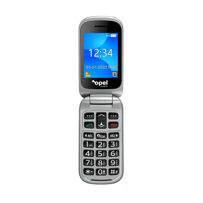 Opel 4G Mobile Flip Phone 4 - Silver