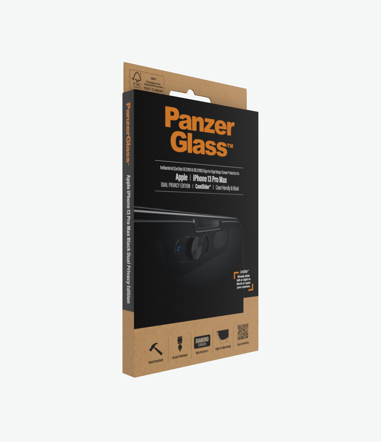 Panzer Glass DUAL Privacy Screen Protector for Iphone 13 Pro Max (6.7") - Slide to Open Camera