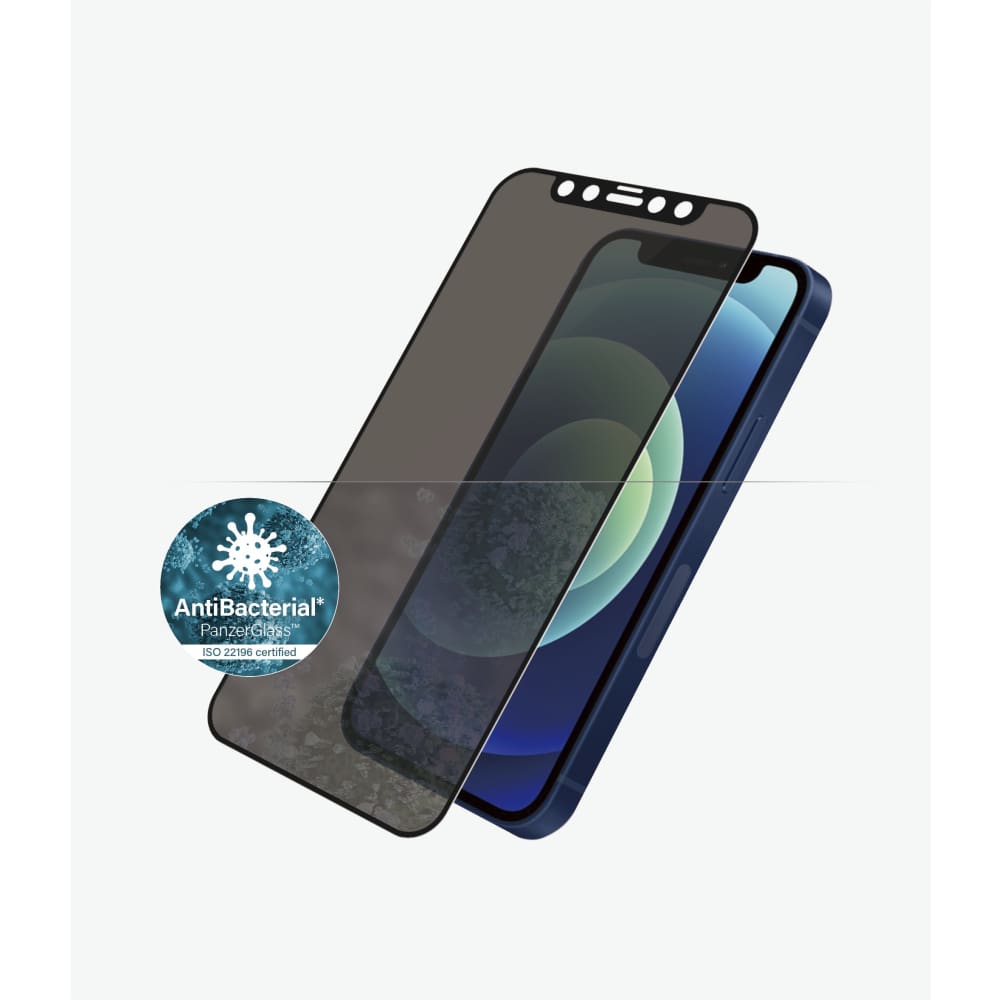 PanzerGlass Privacy Glass Screen Protector for iPhone 12 Mini - Black - Accessories