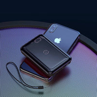 Thumbnail for Baseus MINI lightweight FAST Wireless Qi Charger Power bank 10000mAh with Lanyard - Black