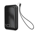 Baseus MINI lightweight FAST Wireless Qi Charger Power bank 10000mAh with Lanyard - Black