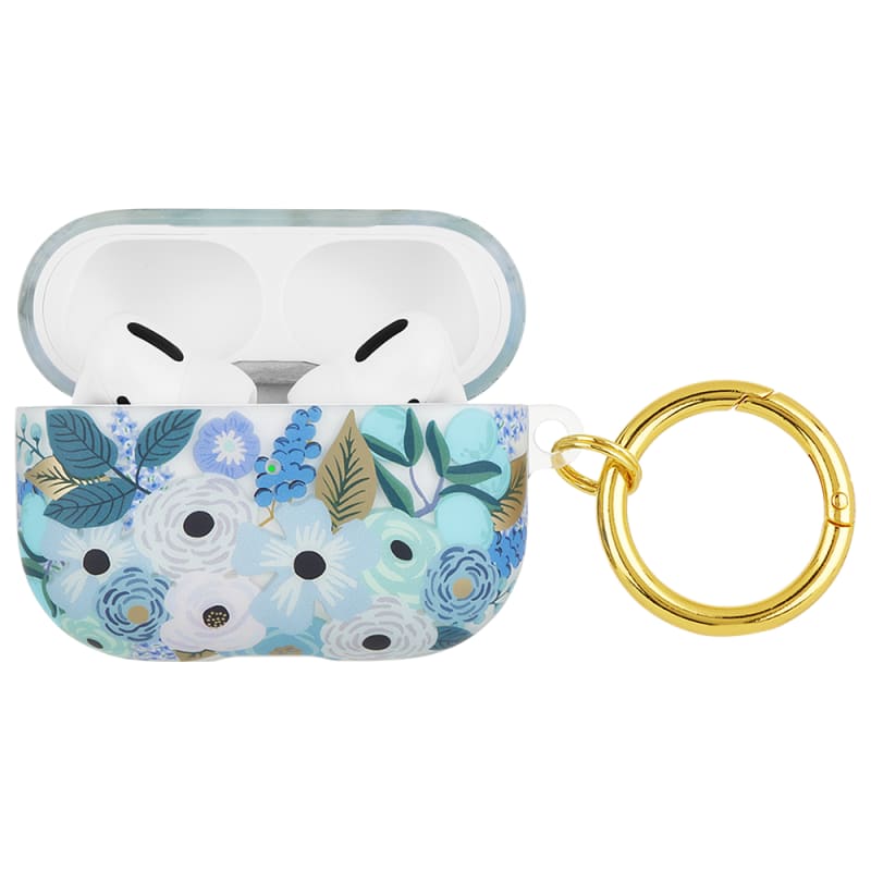 Case-Mate Rifle Paper Case with Ring Clip For Airpods Pro/Pro (2nd Gen) - Garden Blue