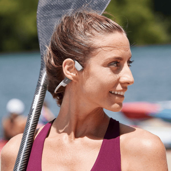 Shokz OpenRun Bone Conduction Open-Ear Endurance Headphones - Grey