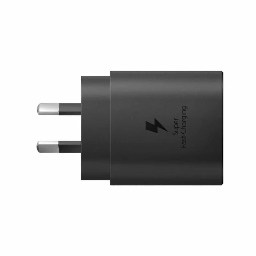 Original Samsung 25w Super Fast Charger optional Type-C to Type-C Cable - Black - Charger - Accessories
