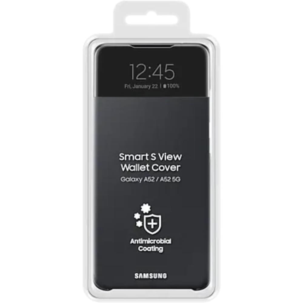 Samsung Galaxy A52 Smart S-View Wallet Cover - Black - Accessories