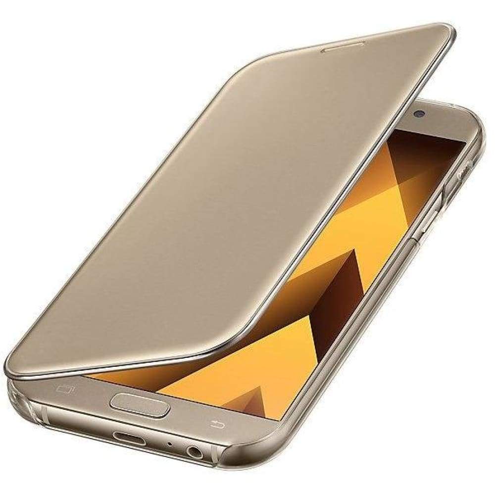 Samsung Galaxy A7 Clear View Cover - Gold - Accessories
