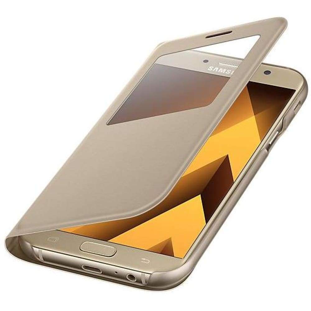 Samsung Galaxy A7 S-View Standing Cover - Gold - Accessories