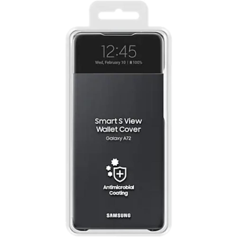 Samsung Galaxy A72 Smart S-view Wallet Cover - Black - Accessories
