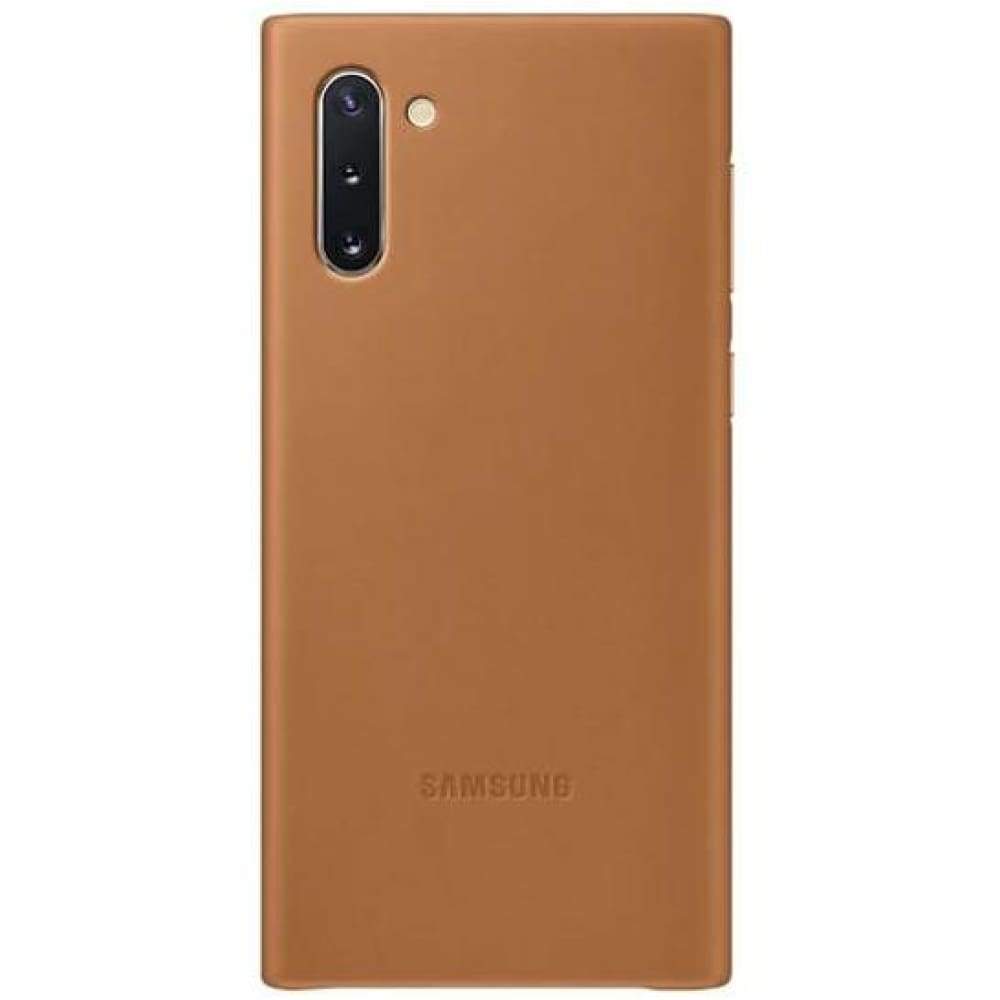 Samsung Galaxy Note 10 Leather Cover - Brown - Accessories
