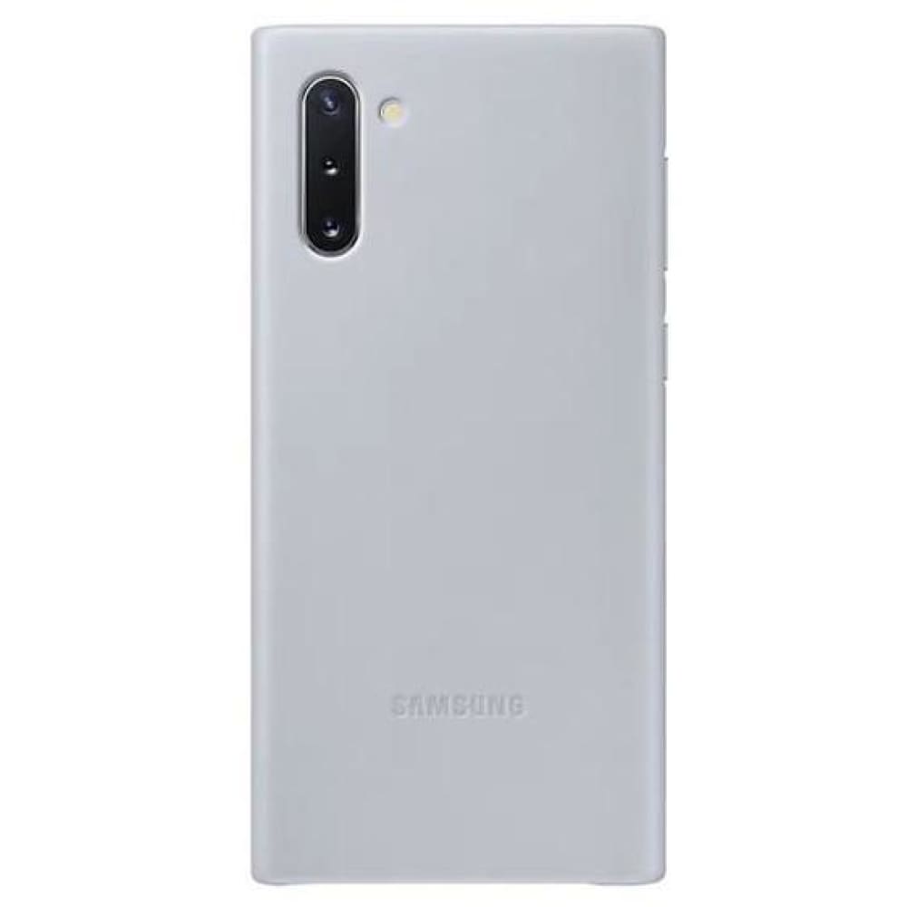 Samsung Galaxy Note 10 Leather Cover - Grey - Accessories
