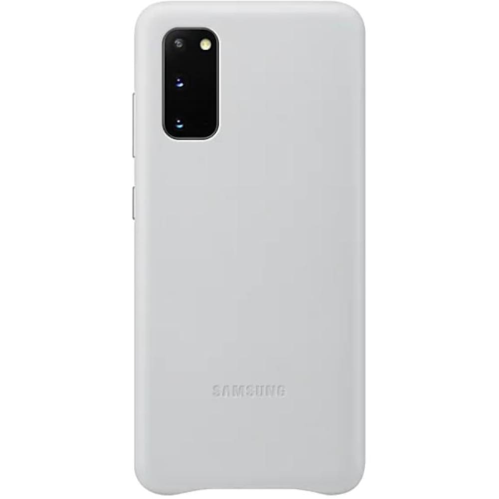 Samsung Galaxy S20 Leather Cover - Silver - Accessories