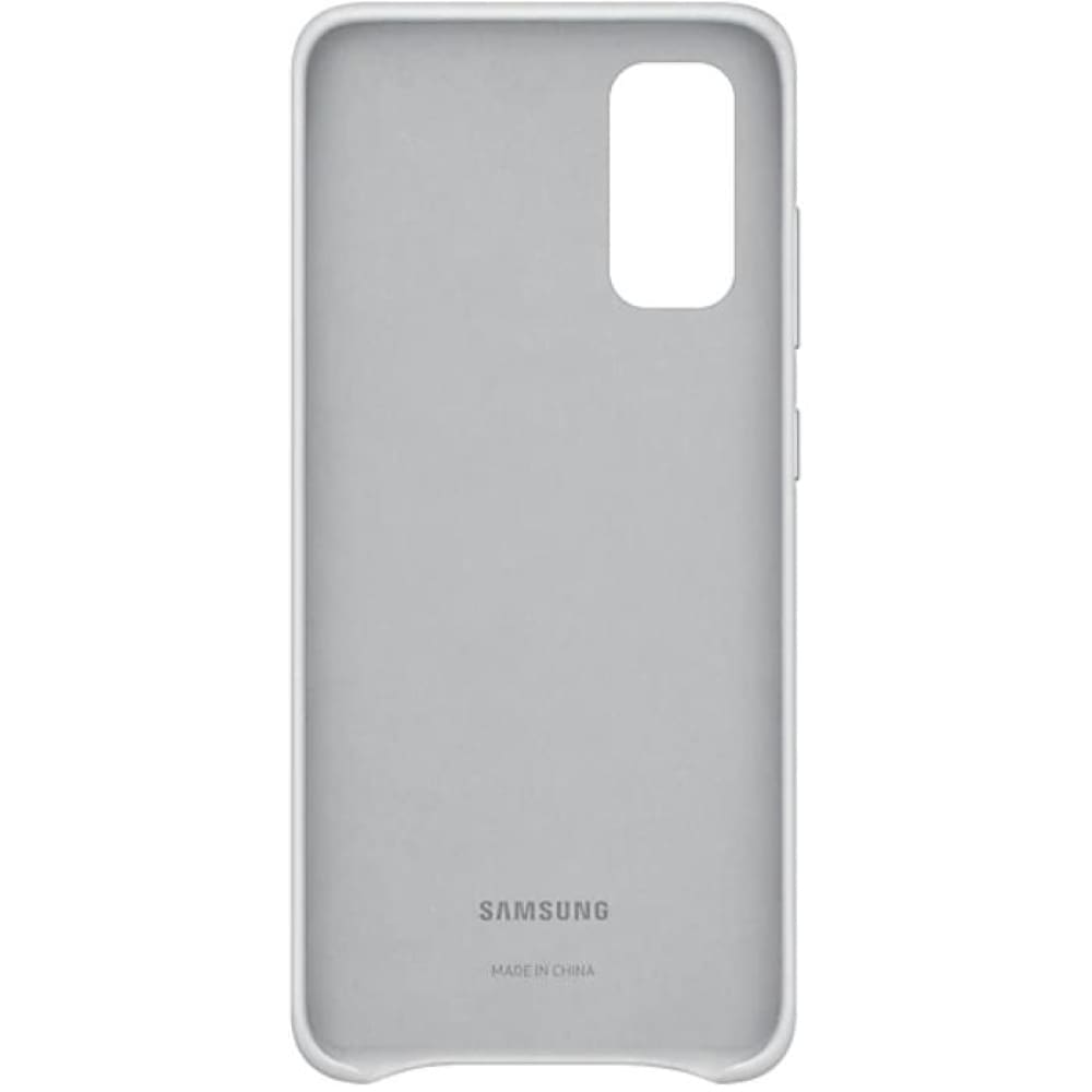Samsung Galaxy S20 Leather Cover - Silver - Accessories