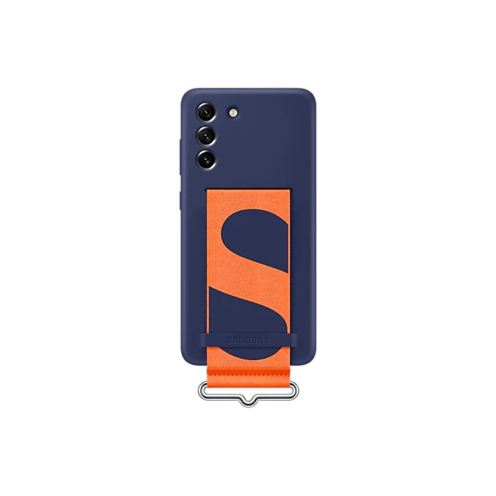 Samsung Galaxy S21 FE Silicone Cover with Strap - Navy - Accessories