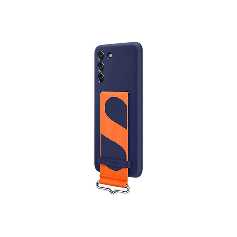Samsung Galaxy S21 FE Silicone Cover with Strap - Navy - Accessories