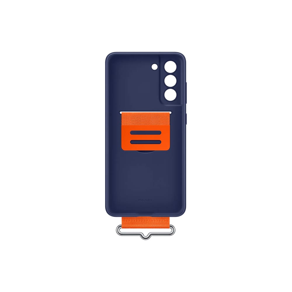 Samsung Galaxy S21 FE Silicone Cover with Strap - Navy - Accessories