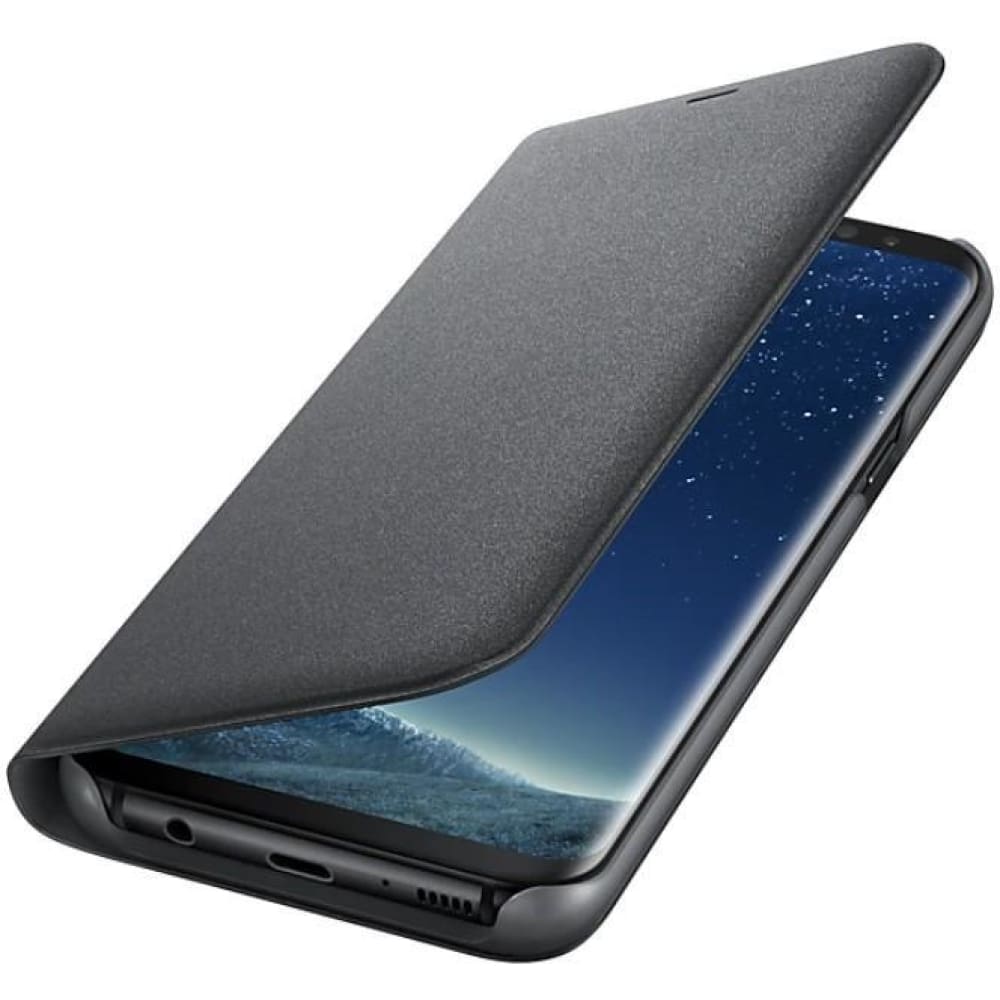 Samsung Galaxy S8 Plus LED Flip Cover - Black - Accessories