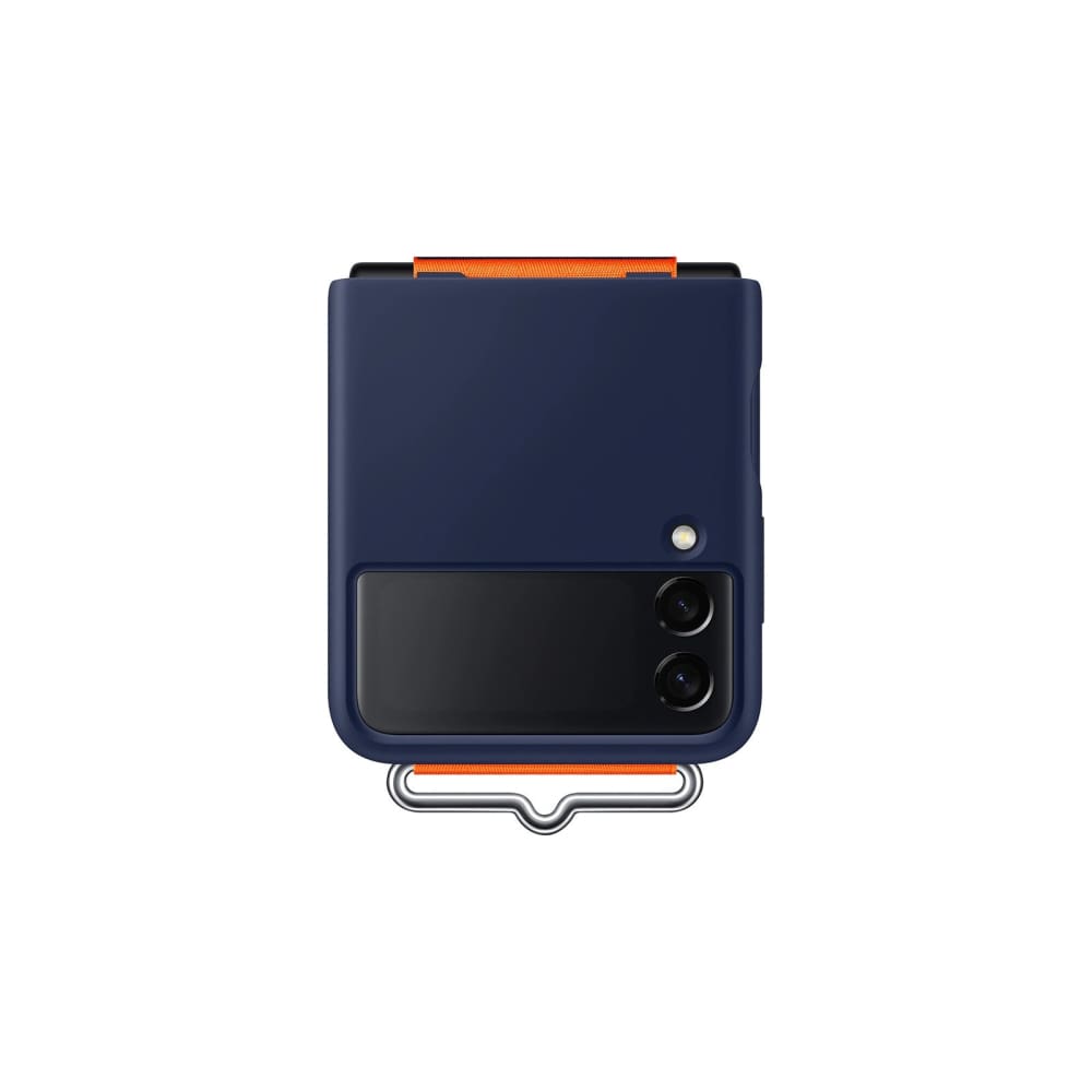 Samsung Galaxy Z Flip 3/ 5G Genuine Protective Silicone Cover with Strap - Navy - Accessories