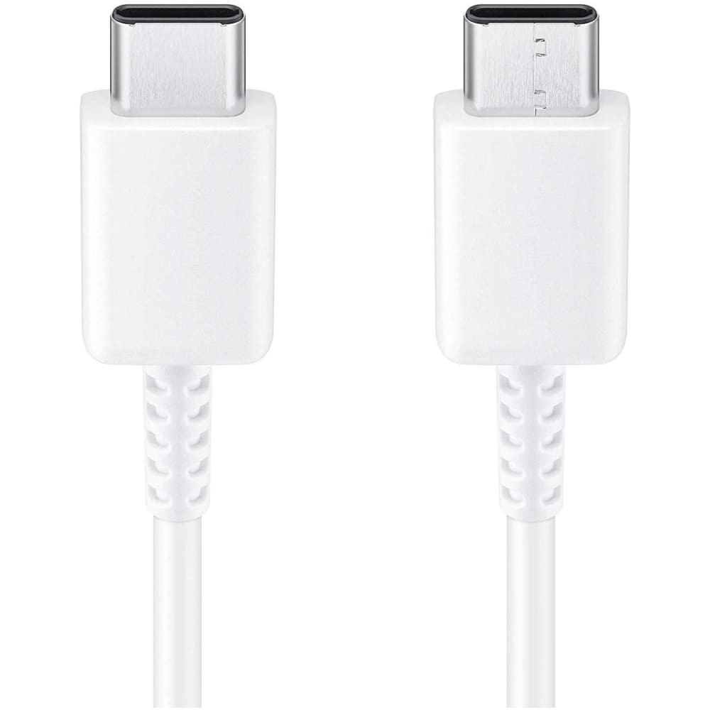Samsung Genuine USB-C to USB-C Fast Charging Cable - 100W - White - Accessories