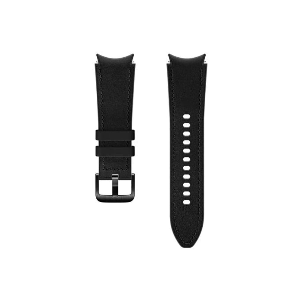Samsung Hybrid Leather Band for Galaxy Watch4 (20mm S/M) - Black - Accessories